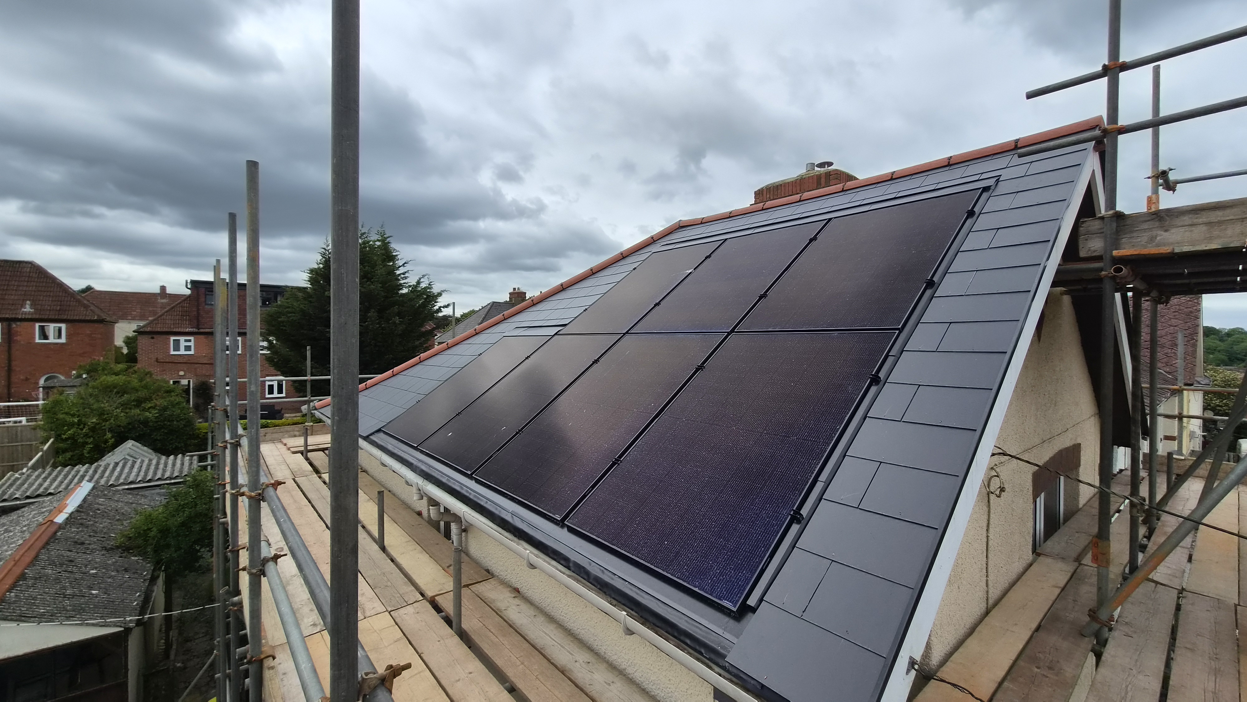 Domestic roof mount green energy solar system